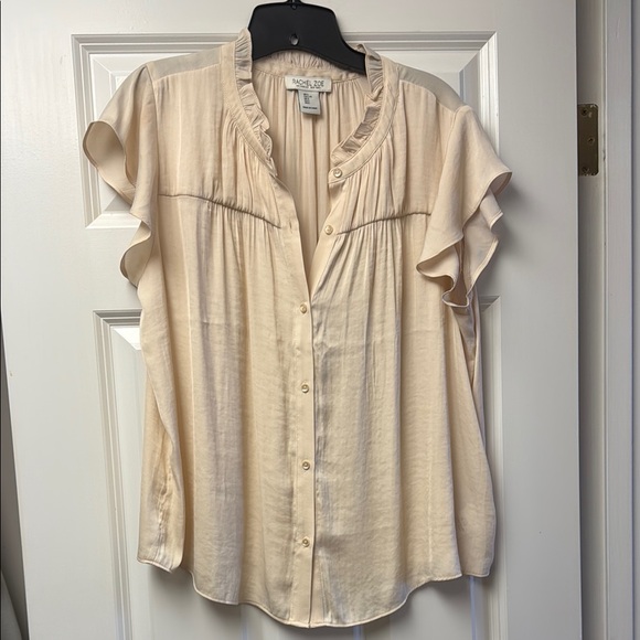 Rachel Zoe Tops - Rachel Zoe Cream Ruffle Sleeve Blouse